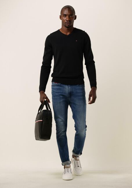 Zwarte TOMMY HILFIGER Trui CORE COTTON-SILK VNECK - large