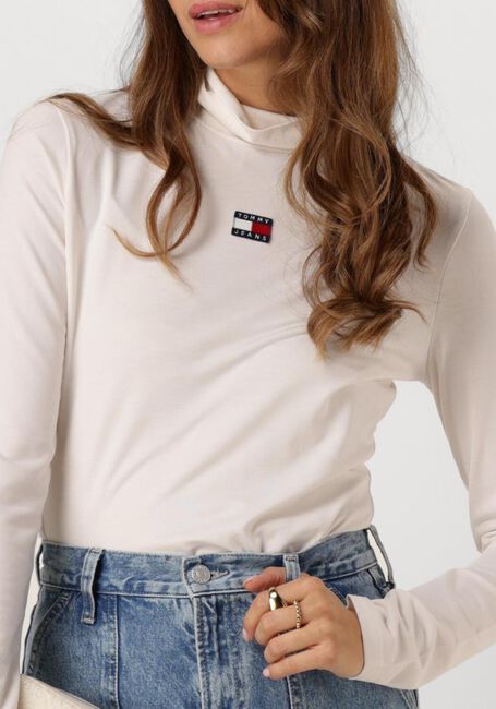 Witte TOMMY JEANS Coltrui TJW SLIM BADGE MOCKNECK - large
