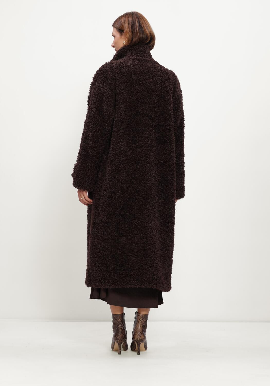 Bruine BEAUMONT Teddy jas SASHA LONG COAT - large