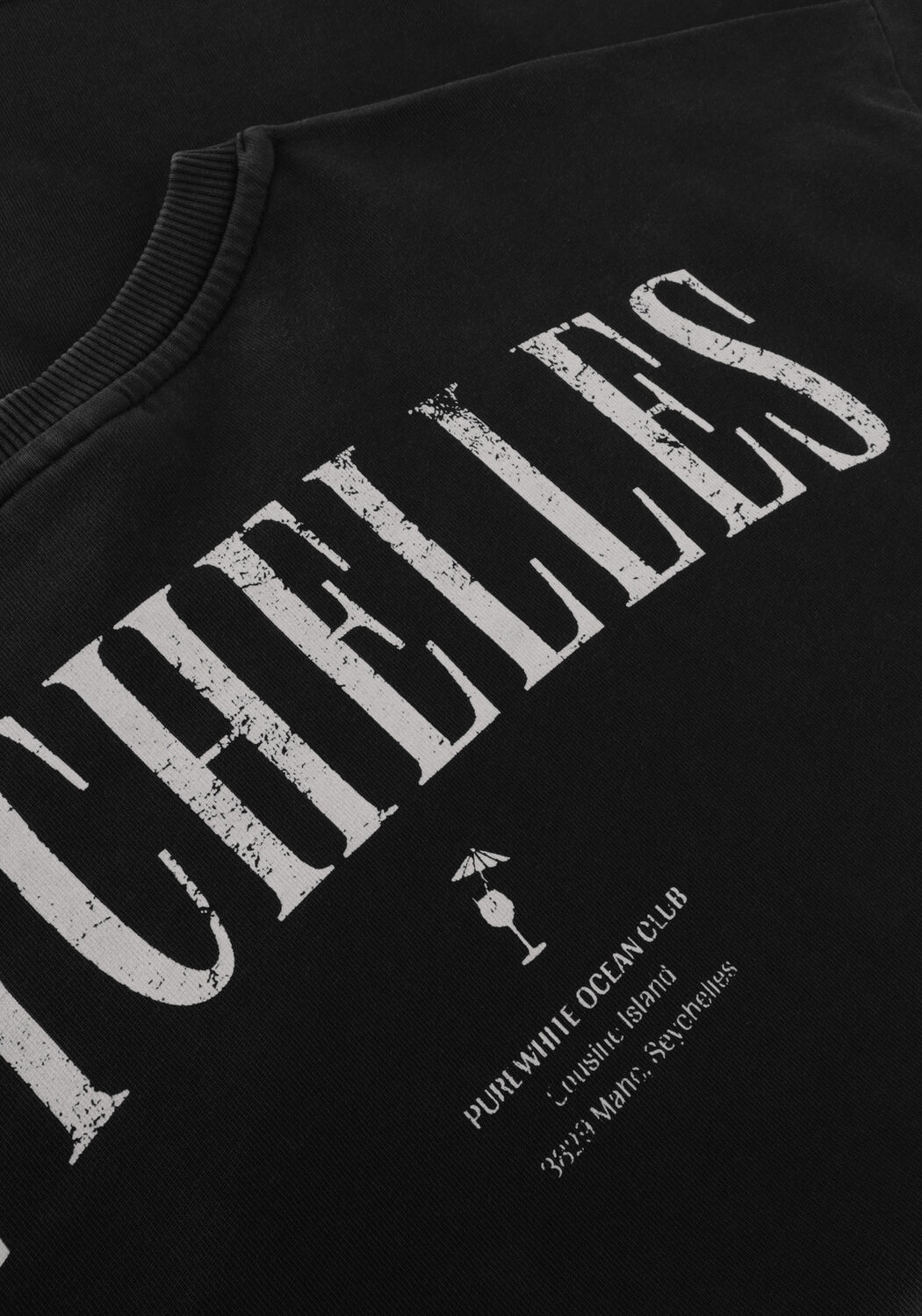 Zwarte PUREWHITE T-shirt TSHIRT WITH SMALL FRONT LOGO AT SIDE AND BIG BACK PRINT - large