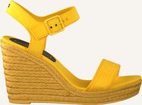 Gele TOMMY HILFIGER Platte sandalen COLORFUL TOMMY WEDGE SANDAL - medium
