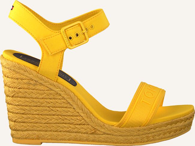 Gele TOMMY HILFIGER Platte sandalen COLORFUL TOMMY WEDGE SANDAL Gele TOMMY HILFIGER Platte sandalen COLORFUL TOMMY WEDGE SANDAL - large