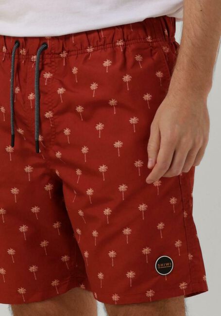 Rode SHIWI Zwembroeken MEN SWIMSHORT SCRATCHED SHIWI PALM - large