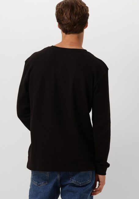 Zwarte TOMMY JEANS Trui TJM REG WAFFLE L/S TEE - large