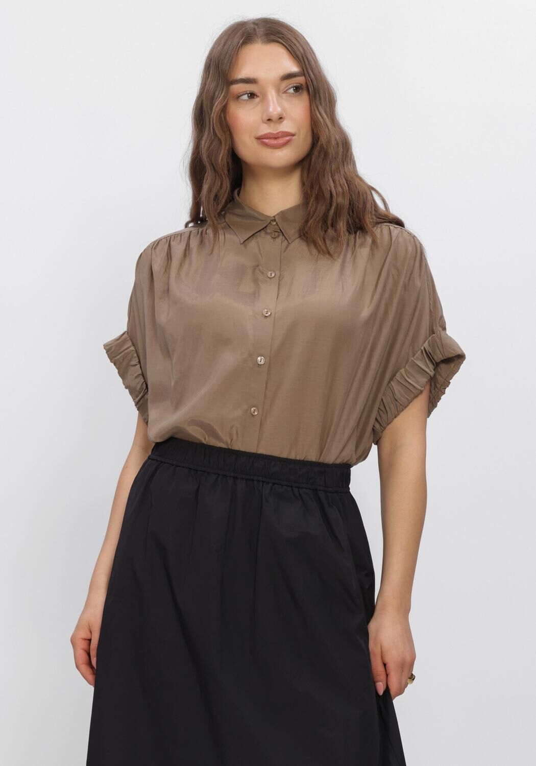 Zand SUMMUM Blouses BLOUSE SHORT SLEEVES VISCOSE COTTON - large