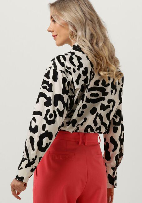 Zwarte ALIX THE LABEL Blouses LADIES WOVEN BIG ANIMAL BLOUSE - large
