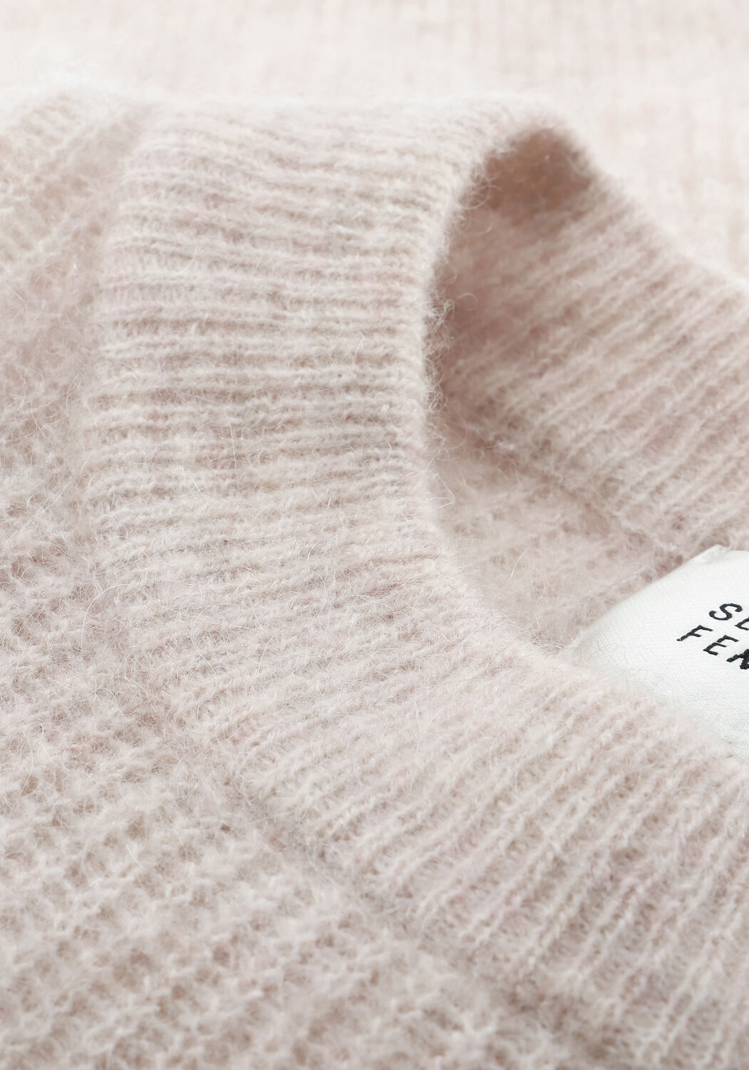 Creme SECOND FEMALE Trui BROOKY KNIT PUFF O-NECK - large