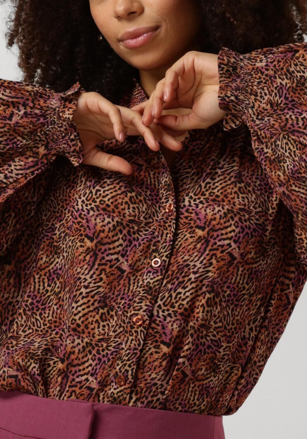 YDENCE Dames Blouses Blouse Alyssa Bruin