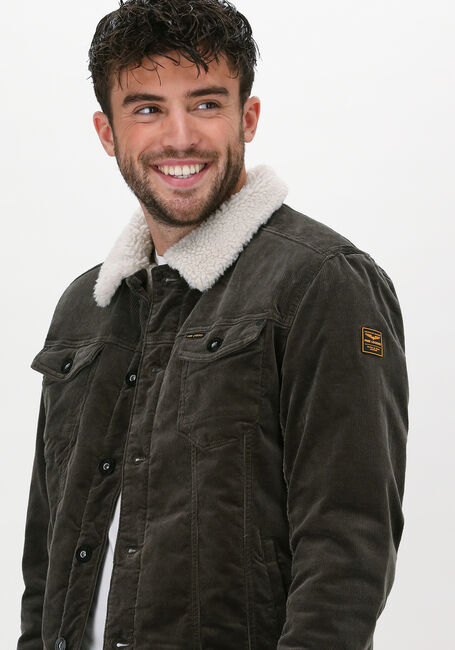 Groene PME LEGEND Jack DENIM JACKET CORDUROY - large