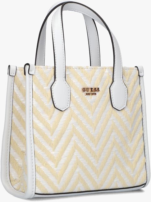 Witte GUESS Handtas SILVANA 2 COMPARTMENT MINI TOTE - large