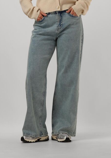 Blauwe COLOURFUL REBEL Straight leg jeans GAIAS HIGH RISE WIDE LEG DENIM PANTS - large