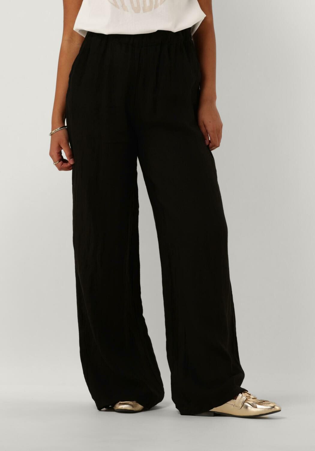 Nukus Zijden Broek Ss240311 Black Dames