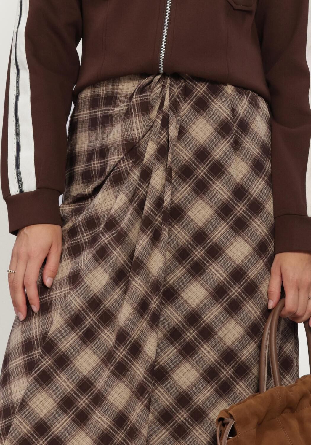 Bruine AIMEE THE LABEL Rokken HAVANAW6 CHECK SKIRT - large