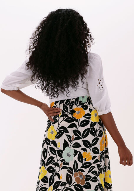 Gebroken wit JANSEN AMSTERDAM Top TOP WITH EMBROIDERY ON SLEEVE - large