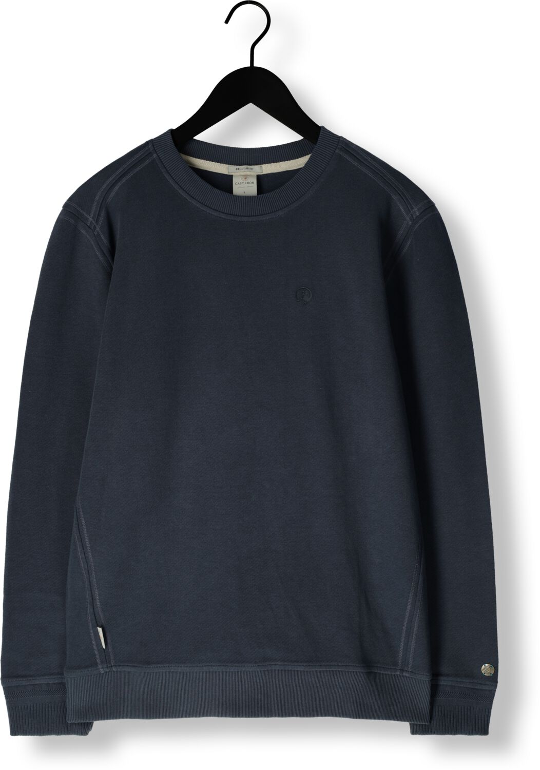 CAST IRON Heren Truien & Vesten Long Sleeve R-neck Regular Fit Twill Blauw
