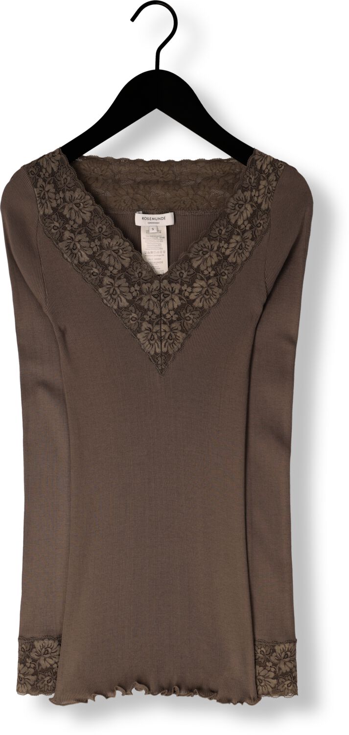 ROSEMUNDE Dames Tops & T-shirts Bernadine Organic T-shirt Lace Taupe