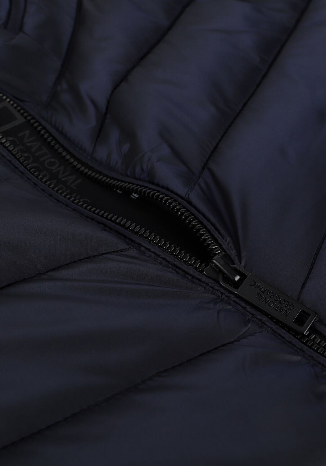 Donkerblauwe NATIONAL GEOGRAPHIC Gewatteerde jas JACKET WITH FILLER - large