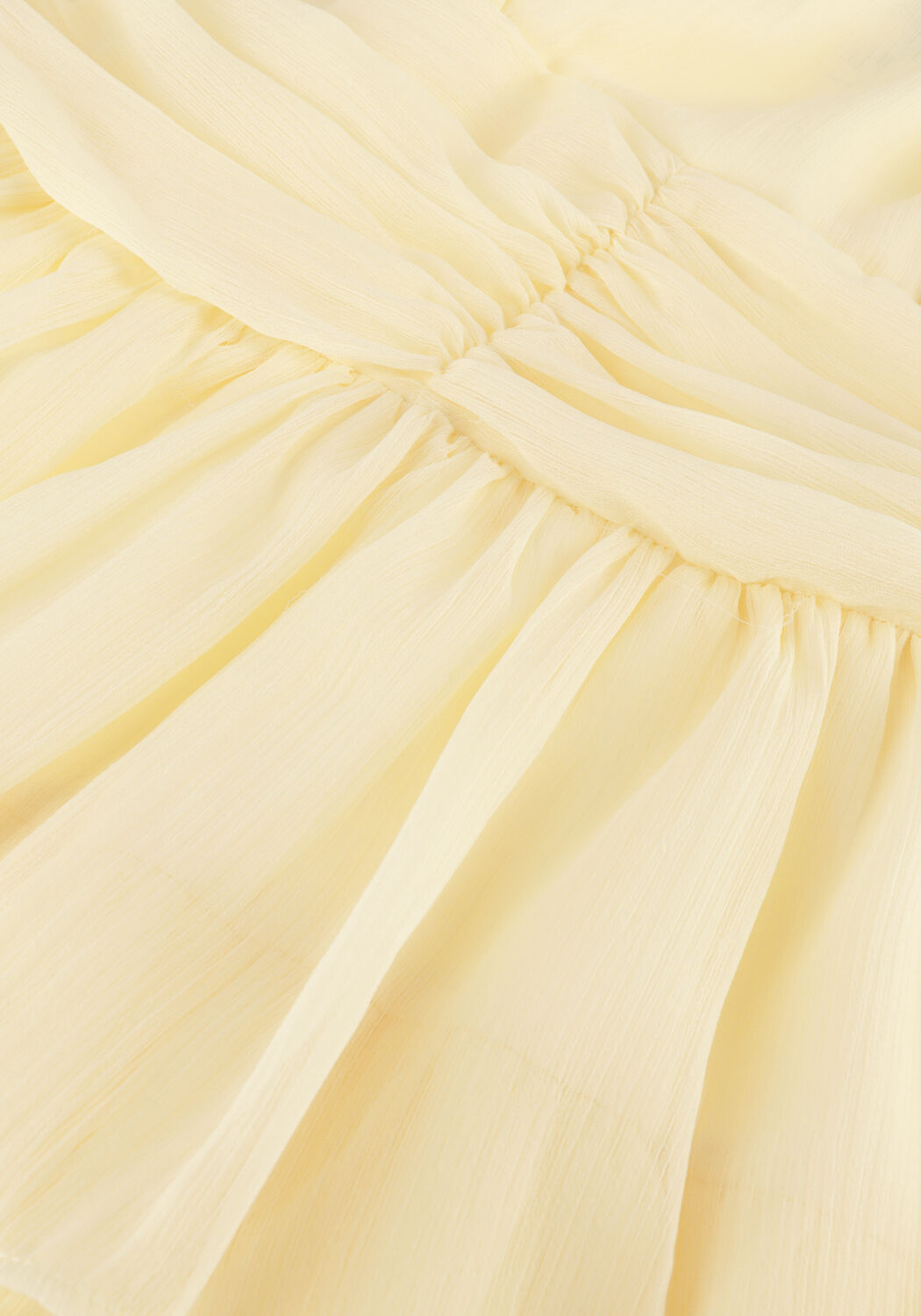 Butter yellow NEO NOIR Mini jurk MAY SOLID CHIFFON DRESS - large