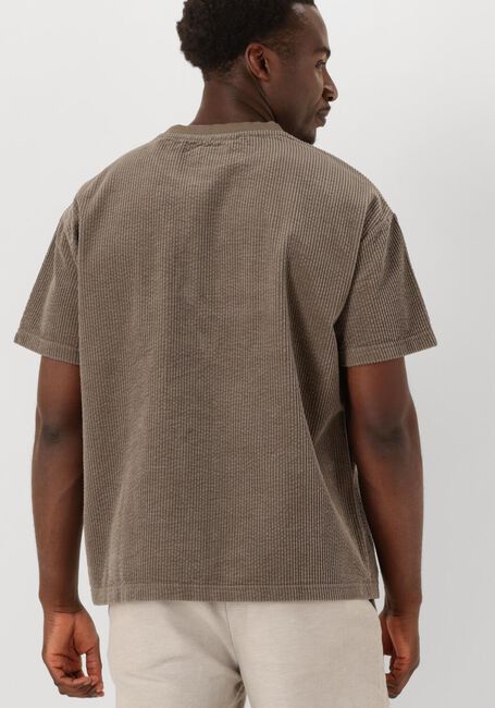Taupe ANERKJENDT T-shirt AKVILLADS CORDUROY S/S TEE - large