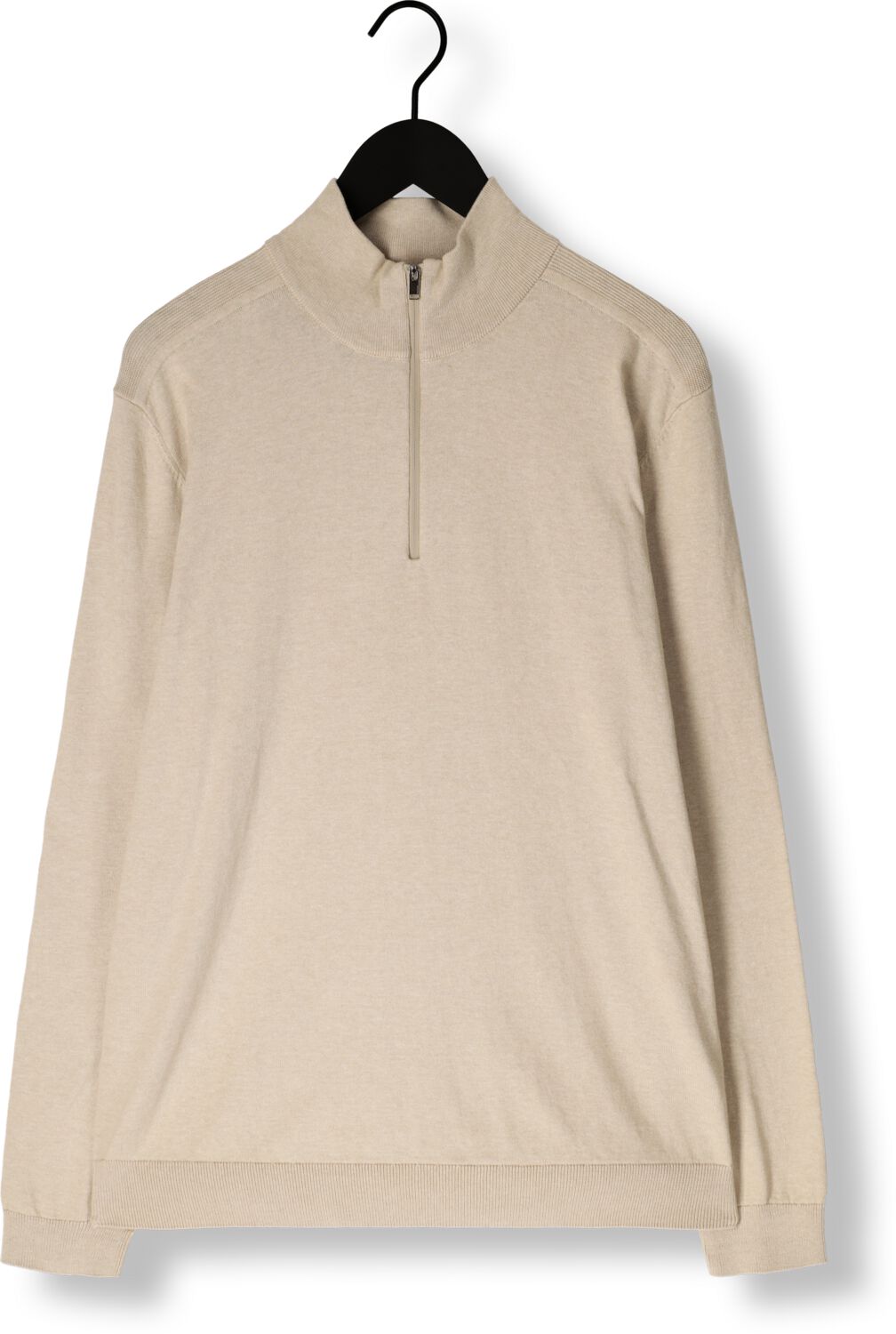 SELECTED HOMME Heren Truien & Vesten Slhberg Half Zip Cardigan Noos Beige
