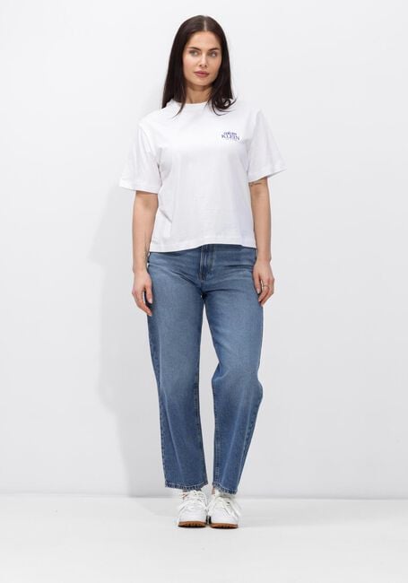 Witte CALVIN KLEIN T-shirt SS BOXY GRAPHIC T-SHIRT - large