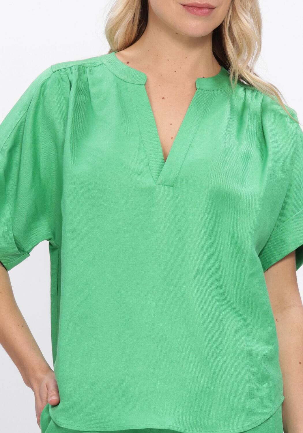 Groene MINUS Blouses MSJUNO LINEN BLOUSE - large
