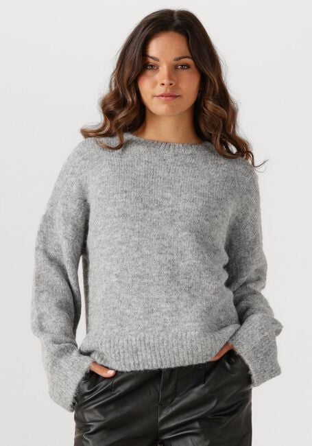 Lichtgrijze OBJECT Trui OBJSAGGIA LS LO PULLOVER - large