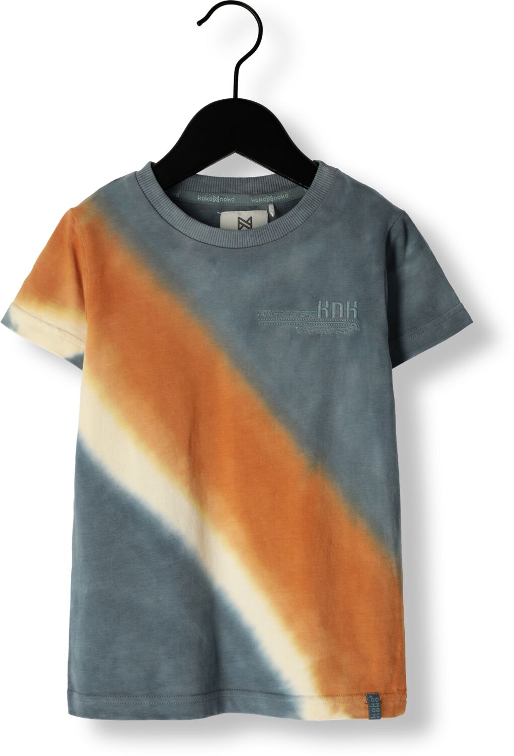 Koko Noko tie-dye T-shirt blauw Jongens Katoen Ronde hals Tie-dye 116