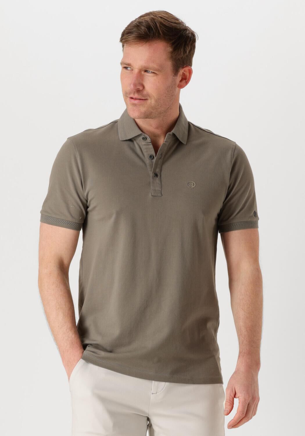 CAST IRON Heren Polo's & T-shirts Short Sleeve Polo Fine Pique Essential Groen