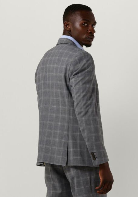 Grijze SELECTED HOMME Colbert SLHSLIM-LIAM GREY/BLUE CHECK BLZ FLEX B - large