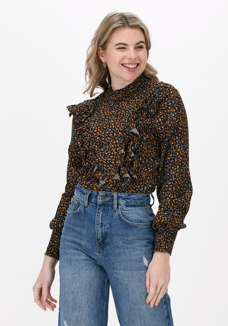 Oranje COLOURFUL REBEL Blouses BINA SMALL FLORAL BOHO RUFFLE BLOUSE - large