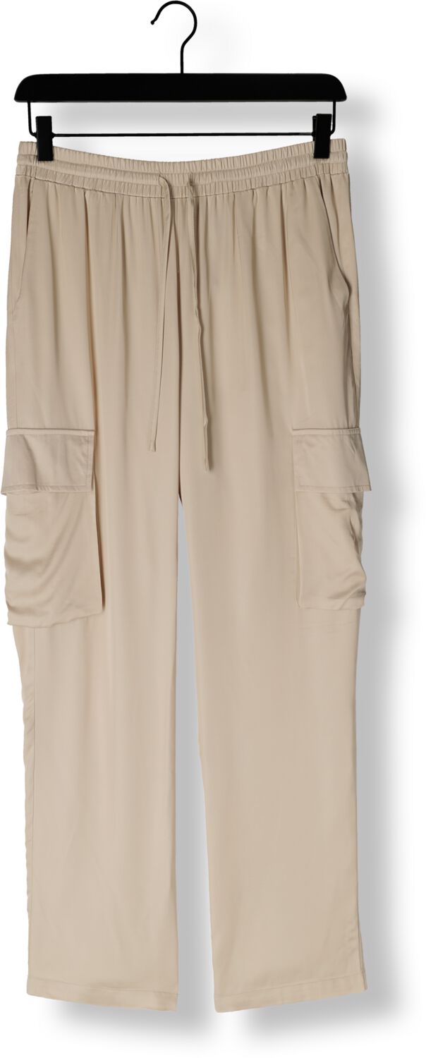 RESORT FINEST Dames Broeken Satin Cargo Pants Beige