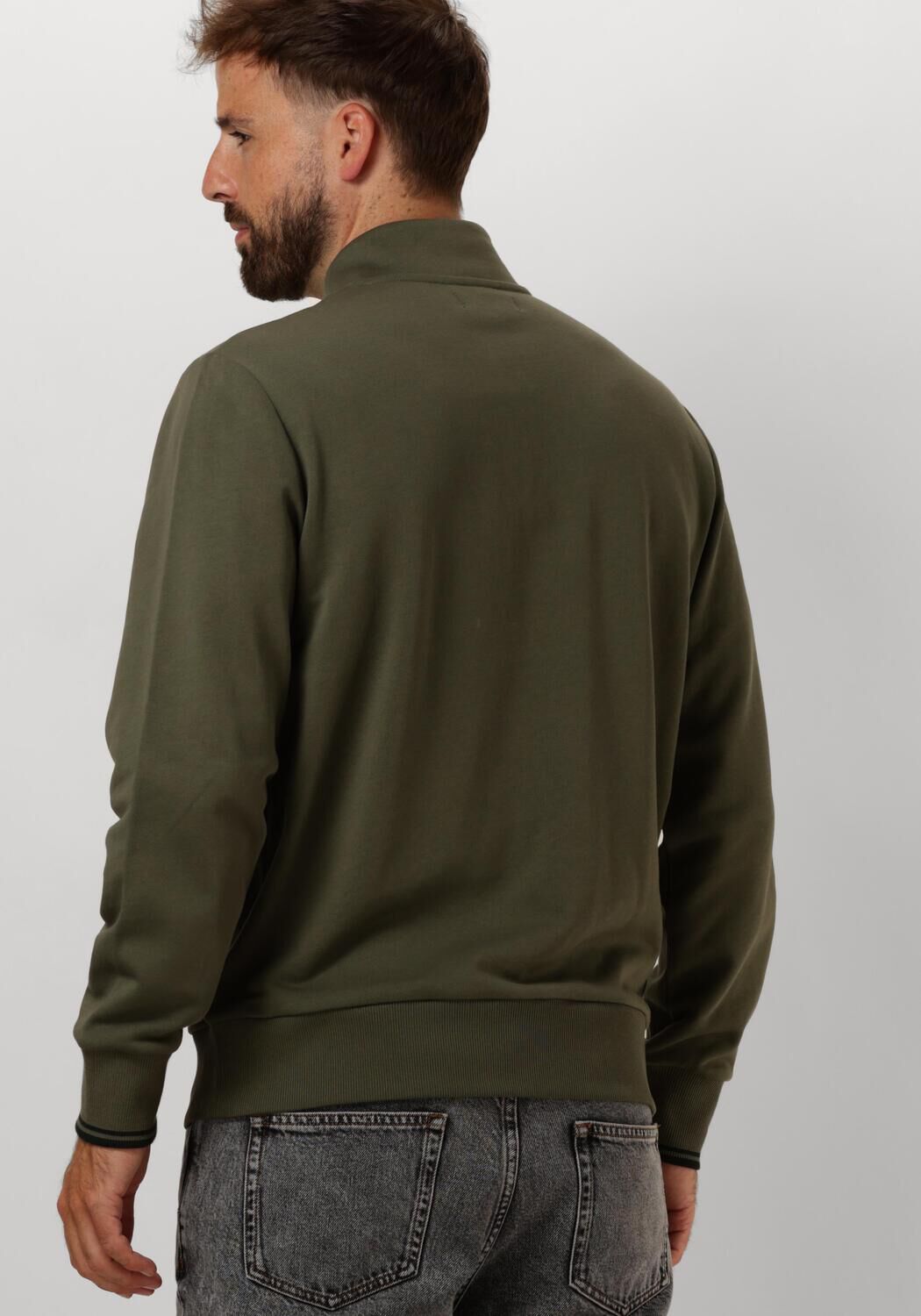 FRED PERRY Heren Truien & Vesten Half Zip Sweatshirt Groen