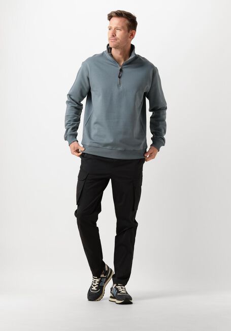 Blauwe PURE PATH Trui LOOSE FIT SWEATERS HALFZIP319 - large