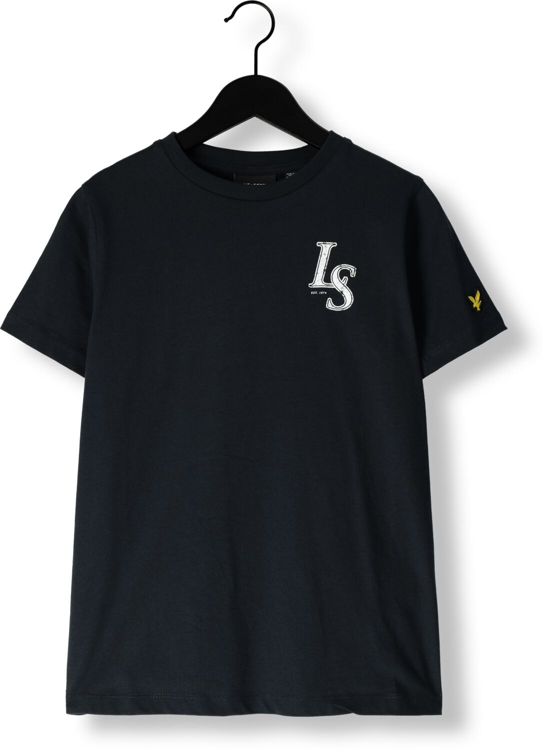 LYLE & SCOTT Jongens Polo's & T-shirts Ls Monogram Print T-shirt Donkerblauw