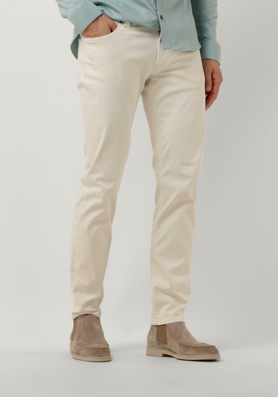 ALBERTO Heren Jeans Slim Ecru