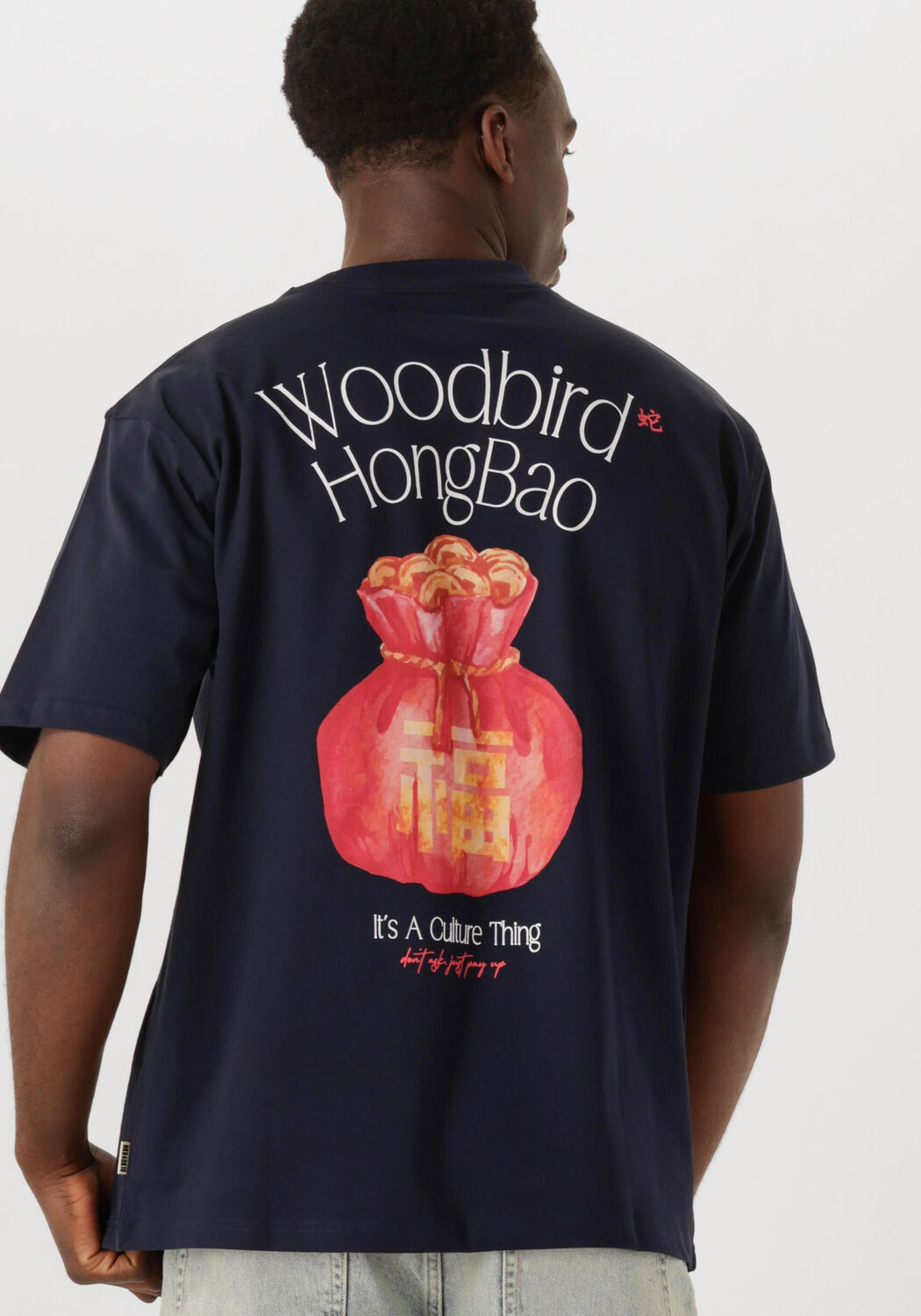 WOODBIRD Heren Polo's & T-shirts Wbbaine Hongbao Tee Donkerblauw