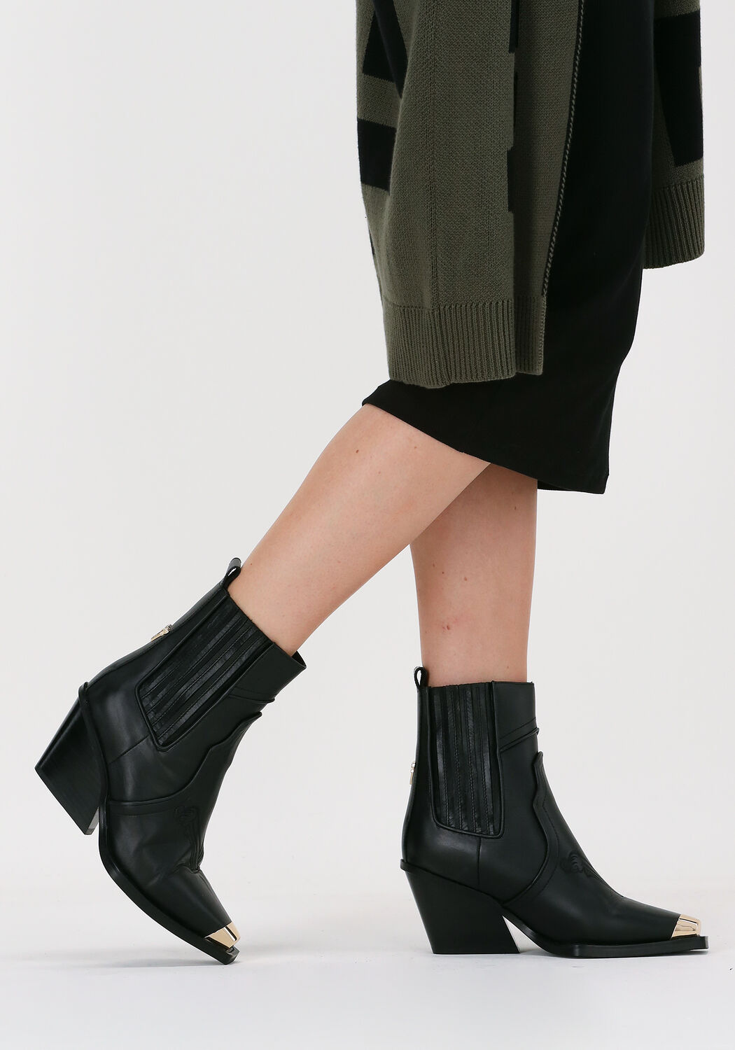 Zwarte JOSH V Enkellaarsjes LOUIS - large