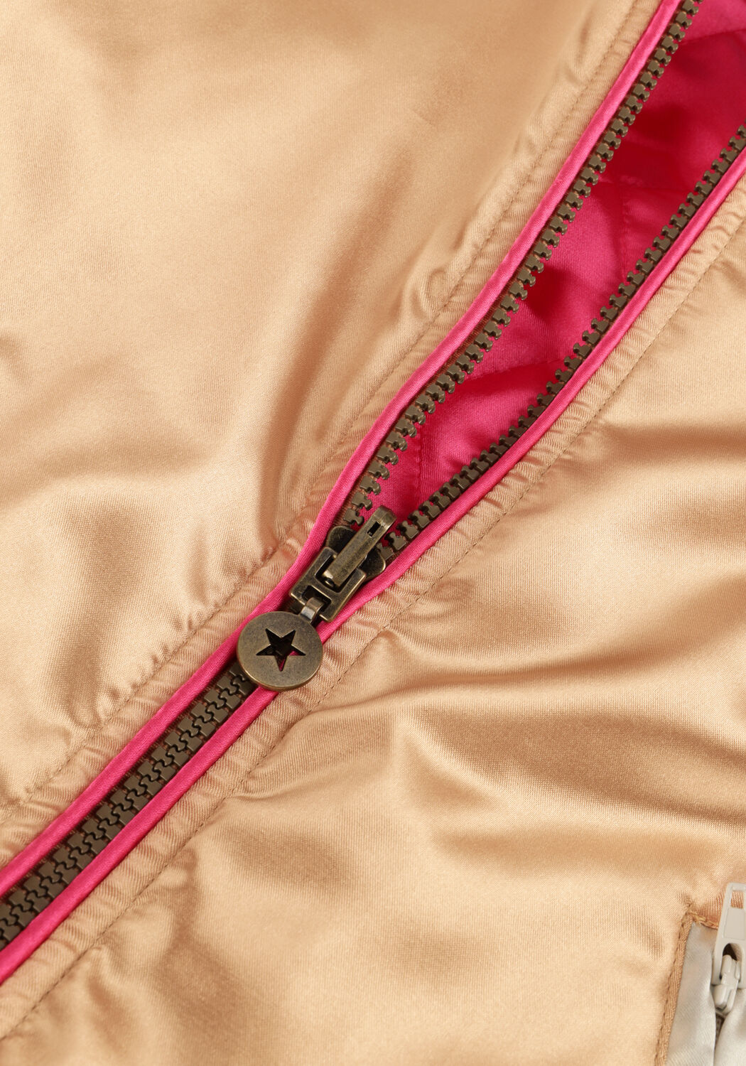 Roze LIKE FLO Jack SATIN BOMBER REVERSIBLE - large