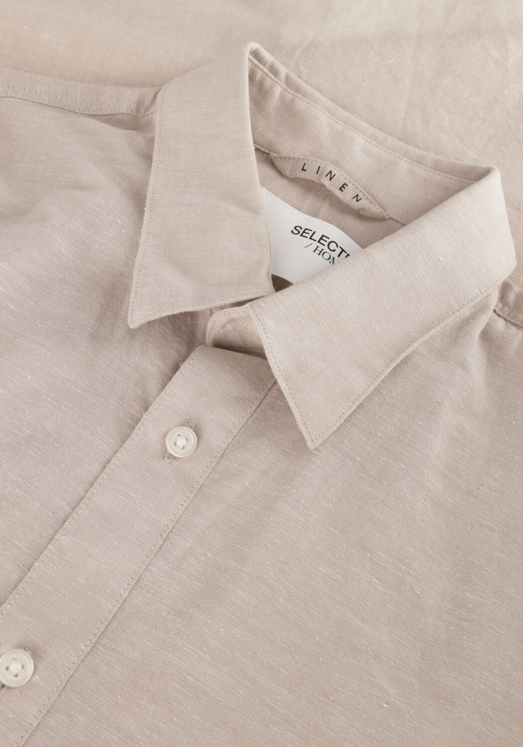 Beige SELECTED MEN Casual overhemd SLHSLIM-SUN SHIRT LS NOOS - large