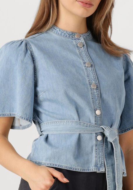 Lichtblauwe MSCH COPENHAGEN Blouses MSCHINGRID LIS 2 4 SHIRT - large