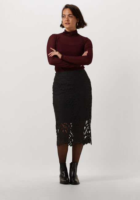 Zwarte VANILIA Midirok LACE PENCIL SKIRT - large