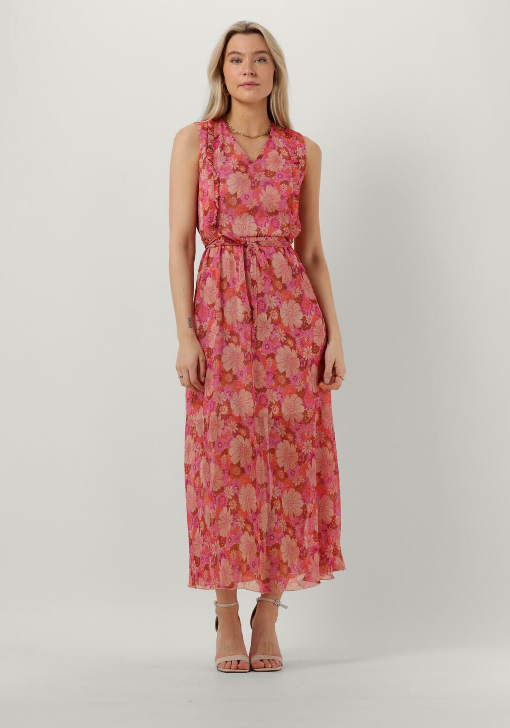 roze liu jo maxi jurk abito ts.nav 11