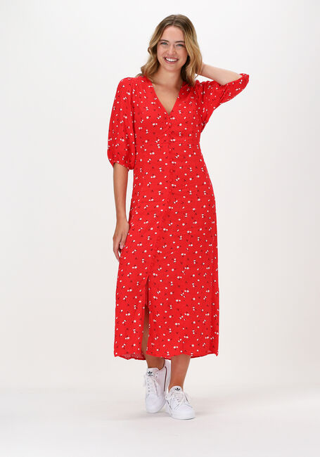 Rode ENVII Midi jurk ENMONIQUE DRESS AOP 6696 - large