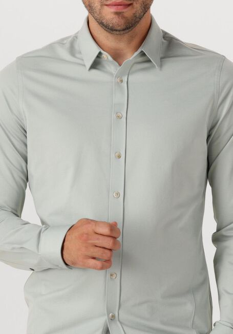 Lichtgrijze CAST IRON Klassiek overhemd CF TECH TWILL JERSEY - large