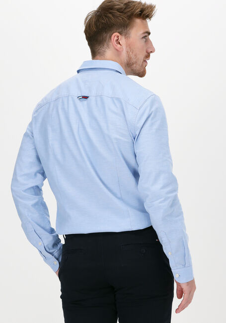 Lichtblauwe TOMMY JEANS Casual overhemd TJM SLIM STRETCH OXFORD SHIRT - large