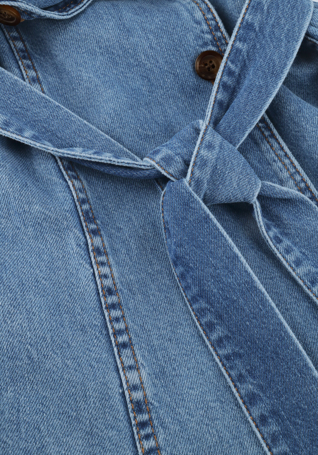 Blauwe MSCH COPENHAGEN Maxi jurk MSCHTURO ALENA SHIRT DRESS - large