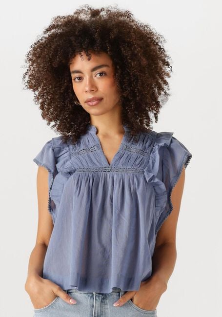Blauwe NEO NOIR Blouses JAYLA S VOILE TOP - large