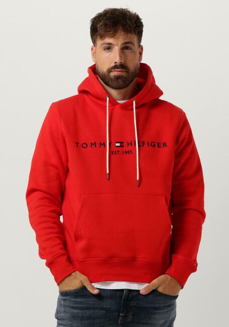 Rode TOMMY HILFIGER Sweater TOMMY LOGO HOODY - large
