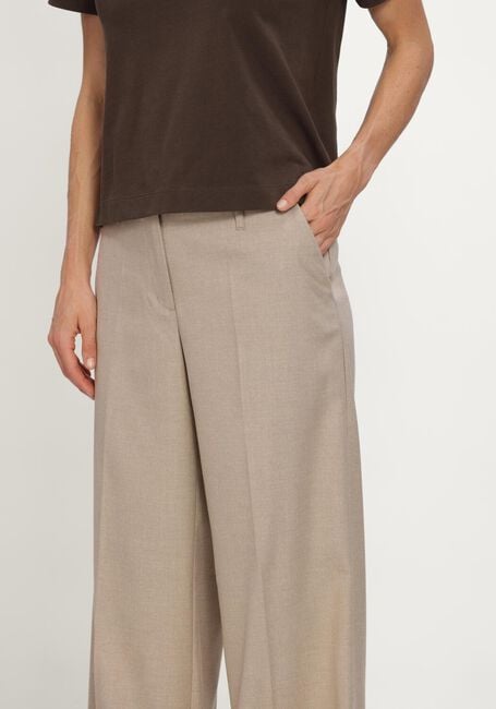 Beige SUMMUM Wijde broek TROUSERS WIDE LEG TWILL - large
